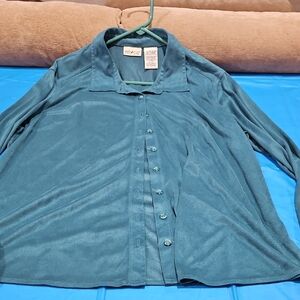 Teal Button-Up Shirt